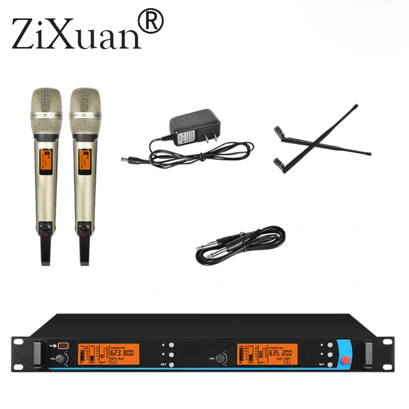 ZX-6500 SP2-SKM9000 1" монтируемый в стойку UHF Беспроводной система микрофонов конференции домашнее Караоке ручной микрофон