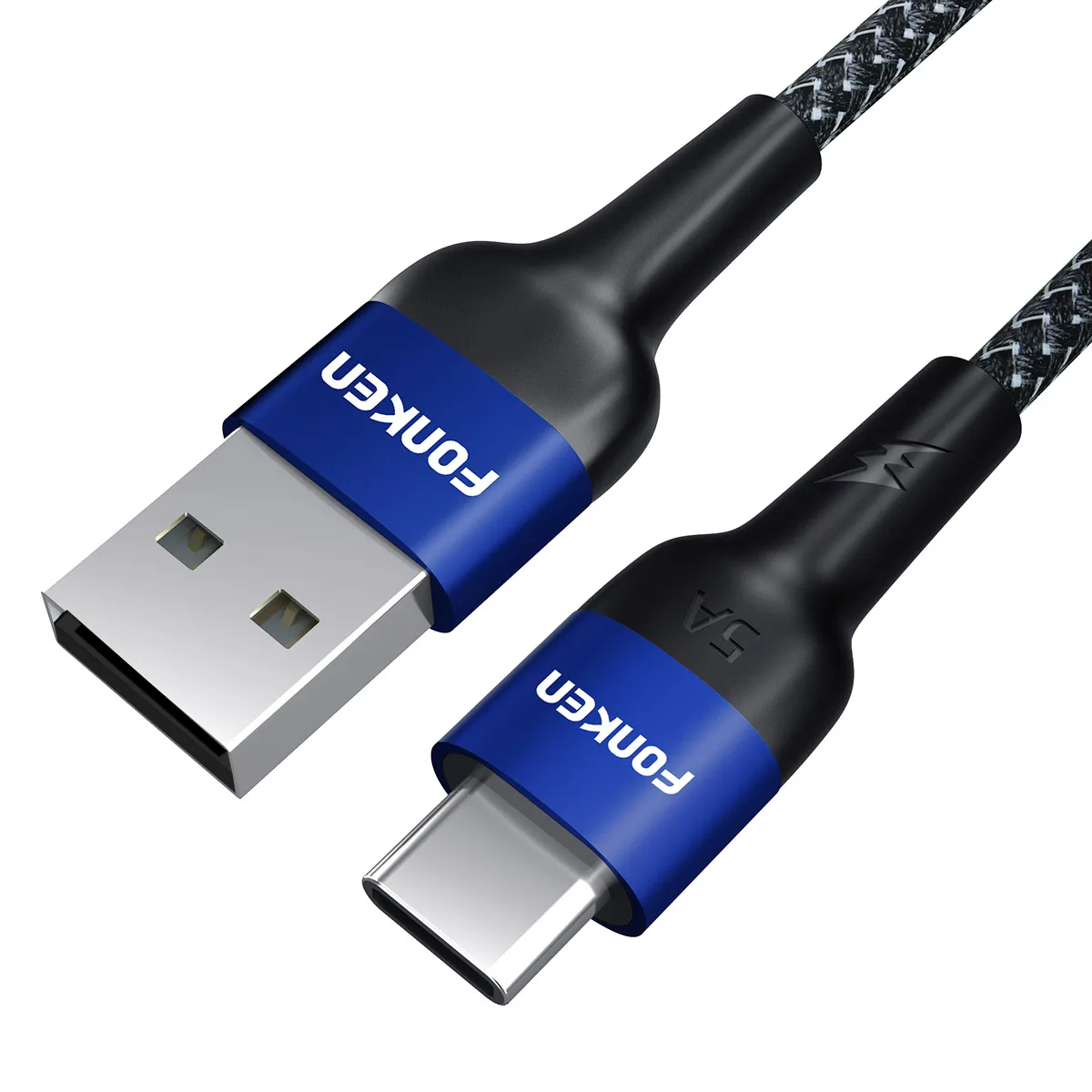Blue 5A cable FONKEN 5A USB C кабель 40 Вт Быстрая зарядка type C кабели для HUAWEI P30 MATE 20 PRO быстрое зарядное устройство Шнур type-C Android телефонный провод - Цвет: Blue 5A cable