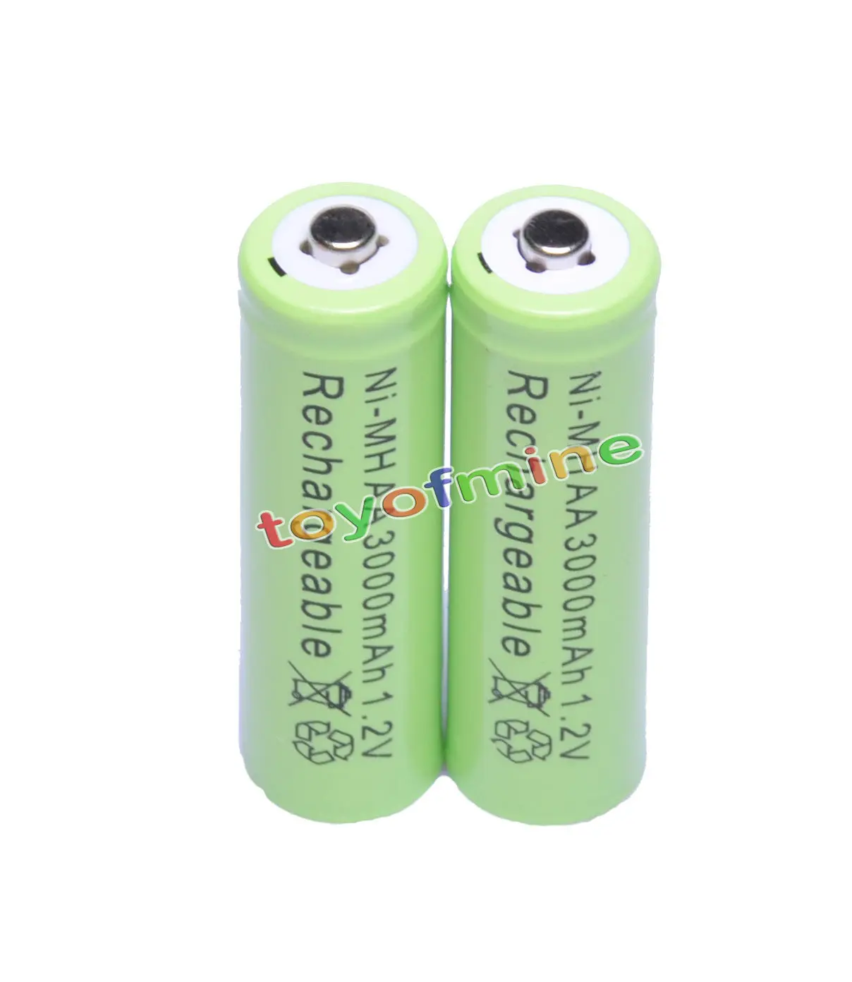 2x AA 3000mAh 1 2 V батареи навалом никель-гидридный аккумулятор Ni-MH зеленый |