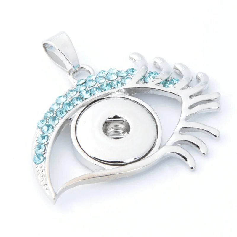 3 вида цветов 3D кристалл лицевая форма глаз кулон с кнопкой ожерелье DIY 18/20 мм