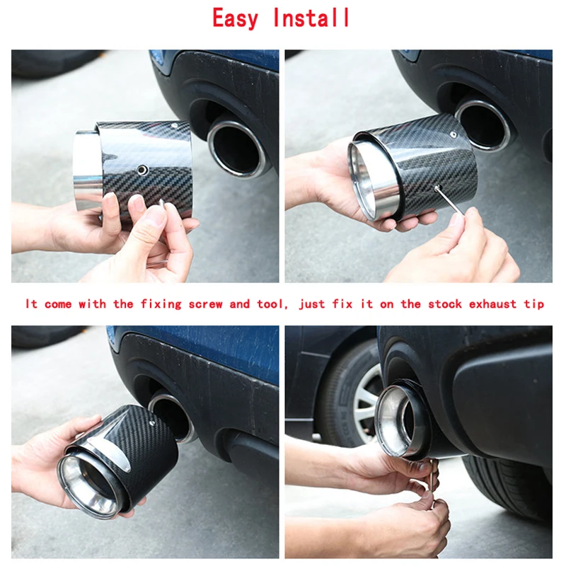 Насадки из углеродного волокна для глушителей Mini Cooper Countryman/Clubman R55/R56/RR60/R61/F54/F55/F56