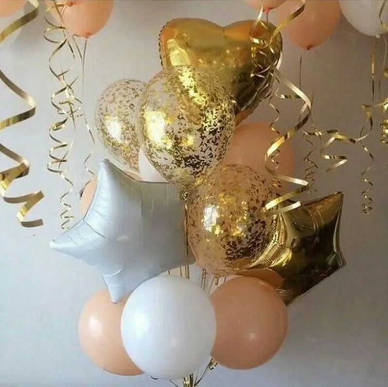 13 шт./лот 18 дюймов красные черные из фольги Звездные шары 12 золотые серебряные