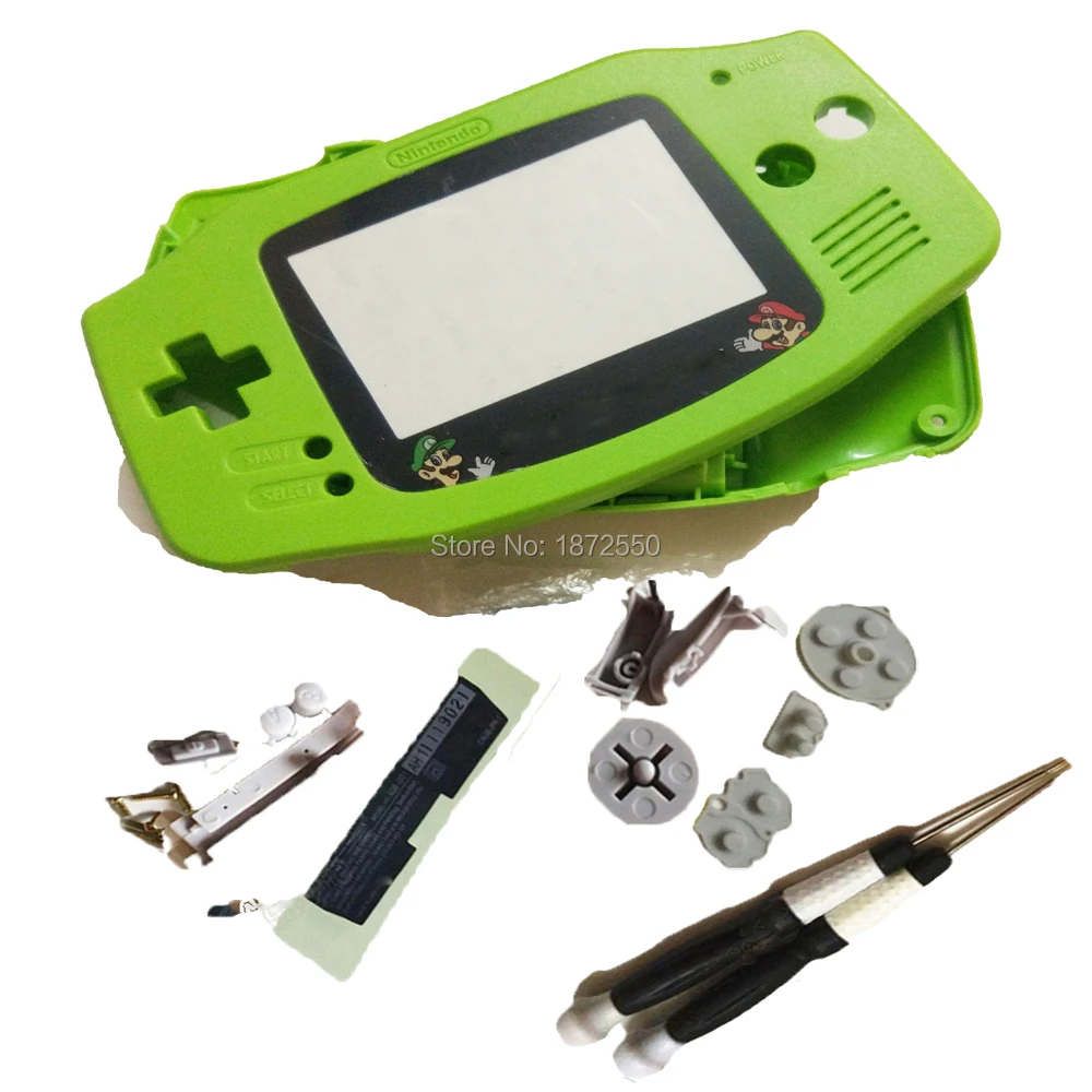 Популярные цвета зеленого яблока ремонт игры Корпус подходит для NintendoGBA GameboyAdvance
