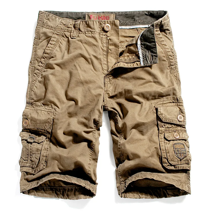 2017 мужские шорты модные летние до колена хлопковые повседневные в Военном Стиле
