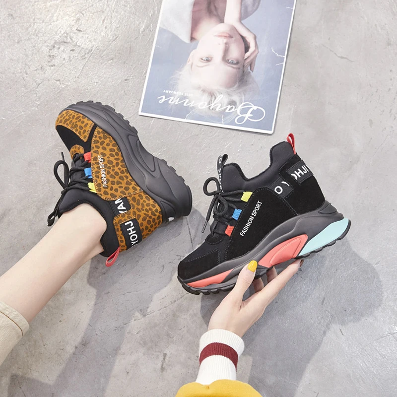 Zapatos de mujer Повседневная обувь Модные женские кроссовки на платформе chaussure Осенняя