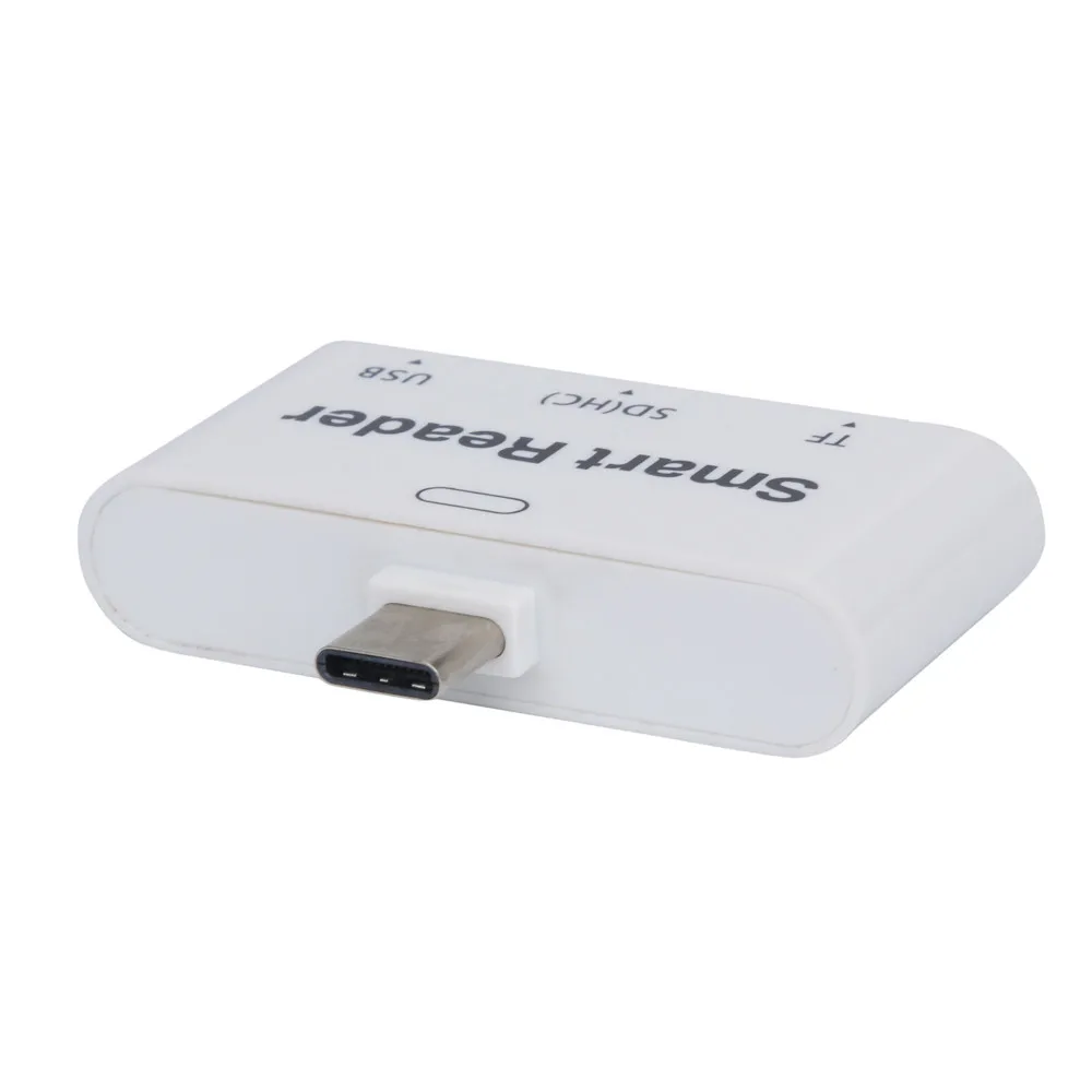 Usb type-C OTG Смарт-ридер TF/SD(HC)/USB адаптер(3 в 1)+ Usb кабель очень маленький и легкий, простой в использовании и носить без драйверов