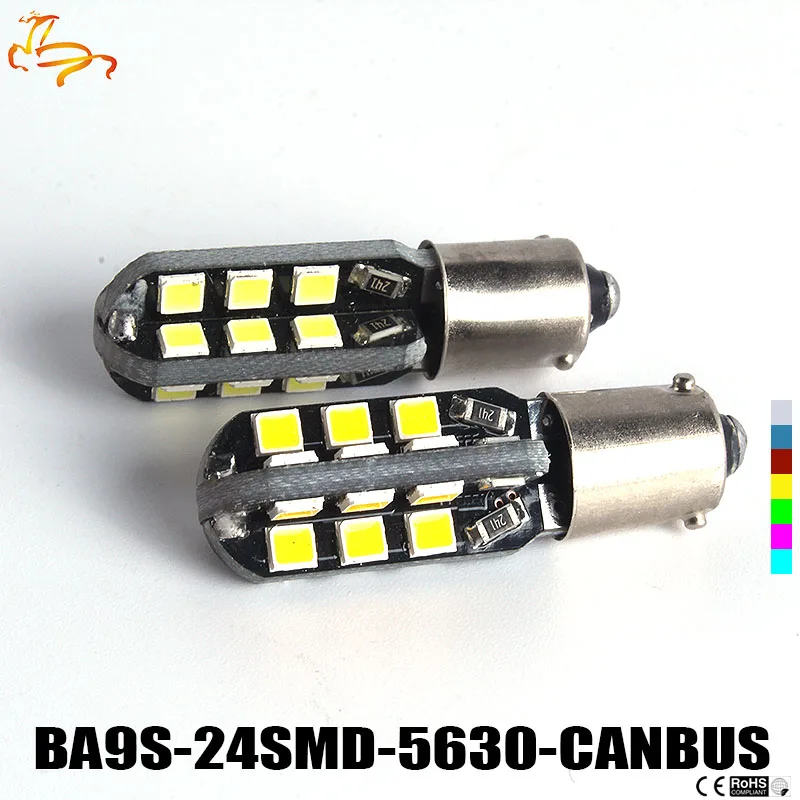 1 шт. Лучшая цена BA9S T4W 24 2835 теплый белый белая светодиодная лампа для автомобиля