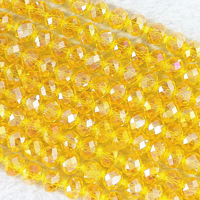 4*6mm mix-colored faceted rondelle abacus crystal glass loose spacers 98pcs/strand wholesale price accessories beads B670 | Украшения и