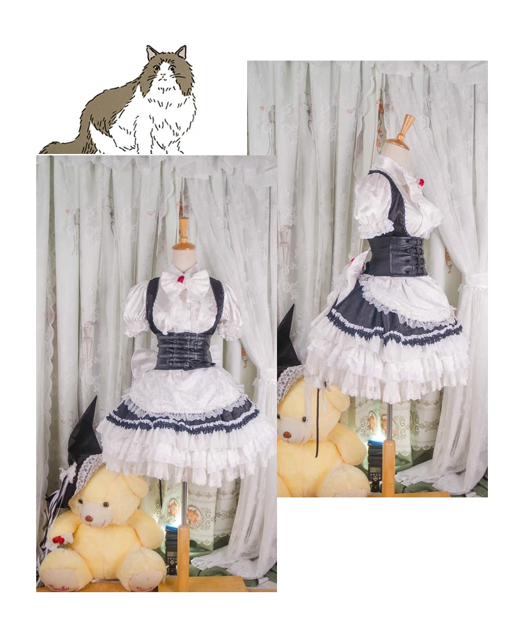 [Индивидуальный заказ] Платье Аниме проект Touhou Kirisame Marisa Lolita великолепный наряд