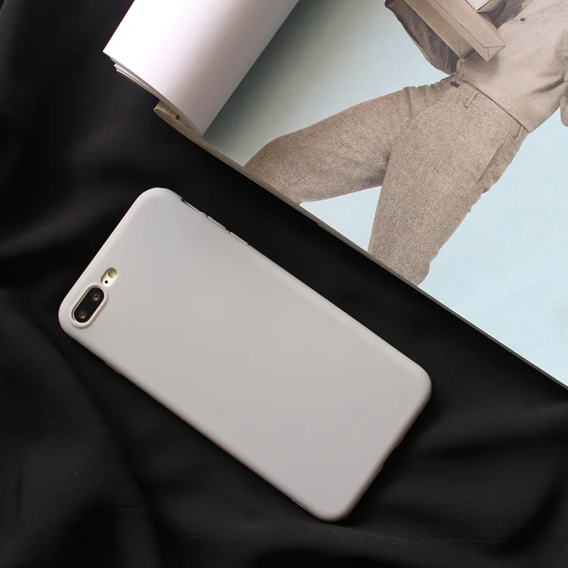 Cold Style Solid Color Phone Case for IPhone 7 X 6 XS 6S XR MAX 8 Soft TPU Gray Cover Plus |