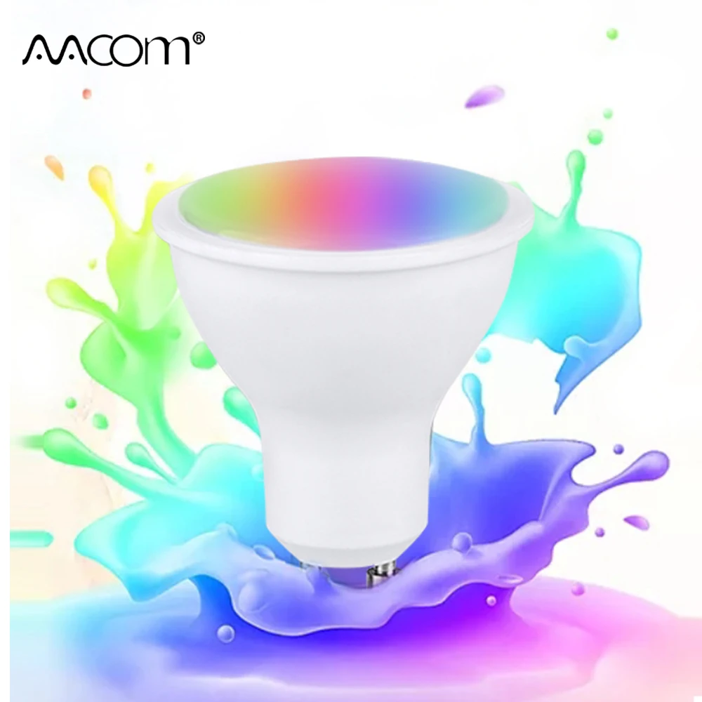 E27 GU10 светодиодная RGB лампа 5 Вт 10 15 + белая 16 цветов Светодиодная дневная сменная