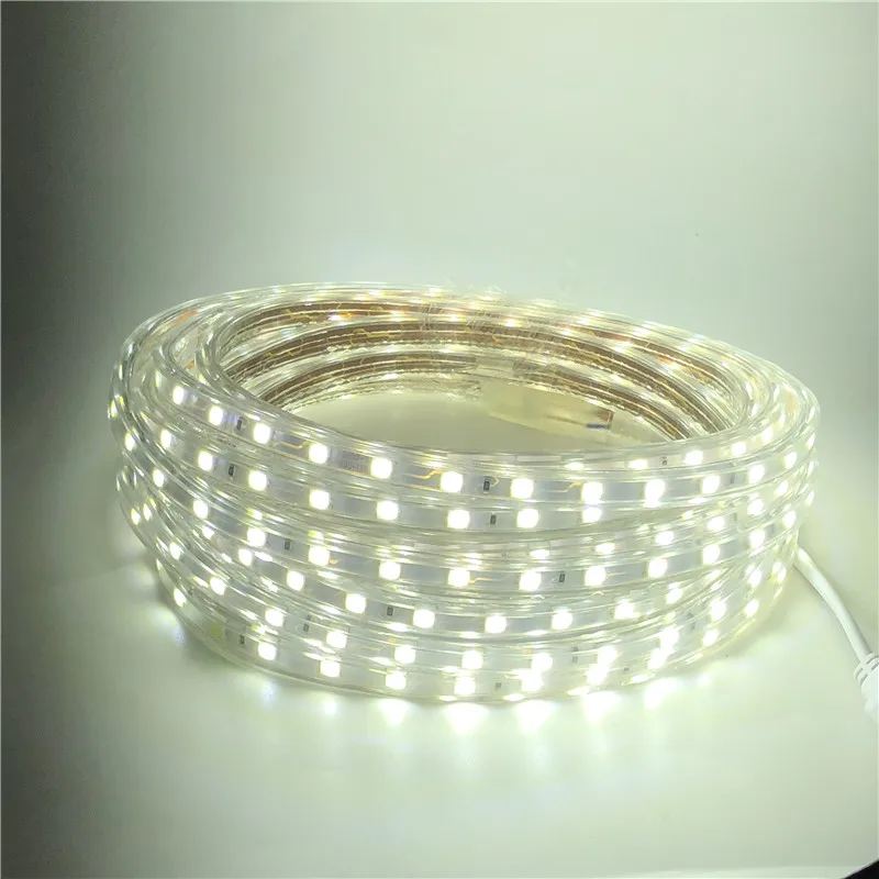 Светодиодный ленточный светильник 220 В перем. Тока SMD 5050 гибкая светодиодная