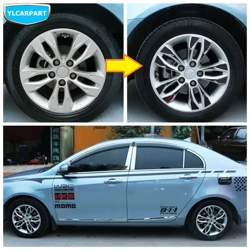 Автомобильная наклейка на колесо для Geely new Emgrand 7 EC7 EC715 EC718 Emgrand7 E7 RS EV|car wheel stickers|wheel