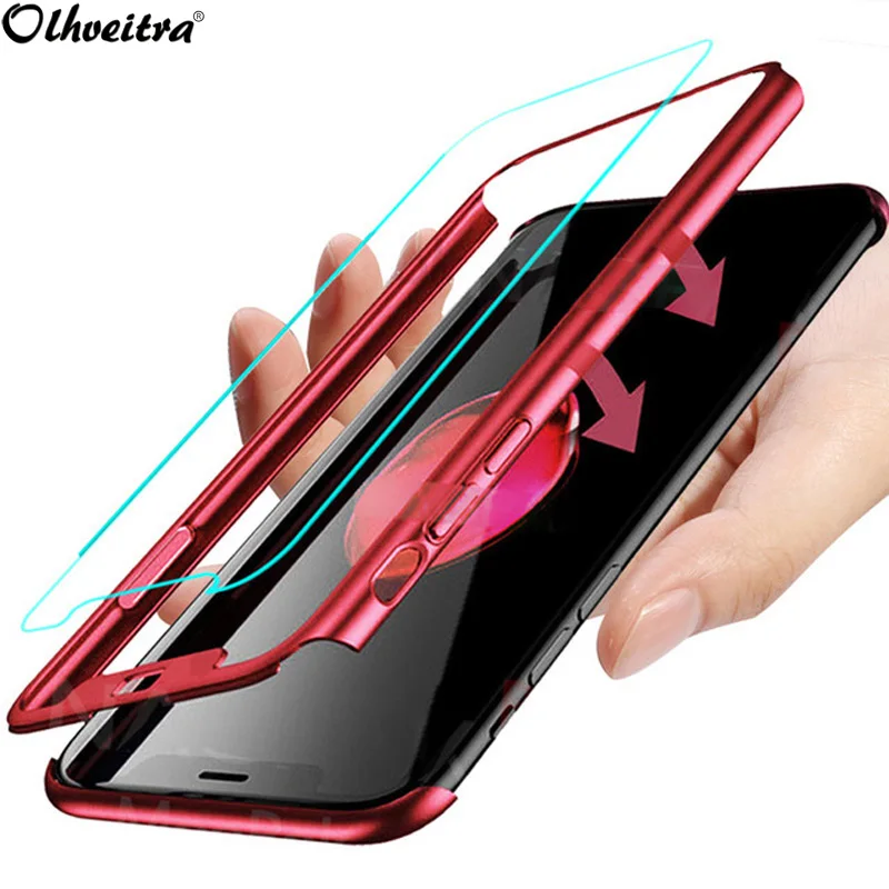 Чехол с полным покрытием 360 градусов для samsung galaxy S10 S9 S8 Plus + S10E Lite Note 9 8 M10 M20 защитный