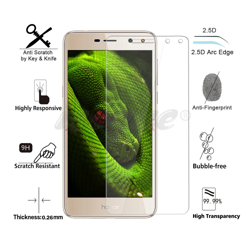 Закаленные очки Icoque 9H 2.5D для Huawei Y6 2017 Y5 стеклянная пленка экрана защитное стекло |