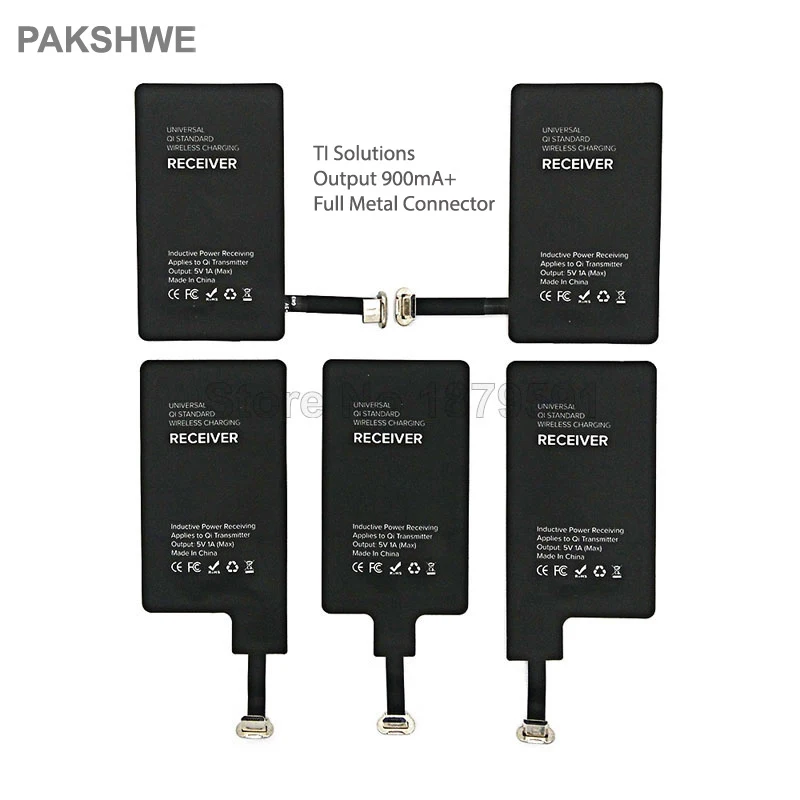 

Android Qi Wireless Charger Receiver Metal Connector Ti-chip Module Fast Charging for Xiaomi All Micro USB Smartphones Universal