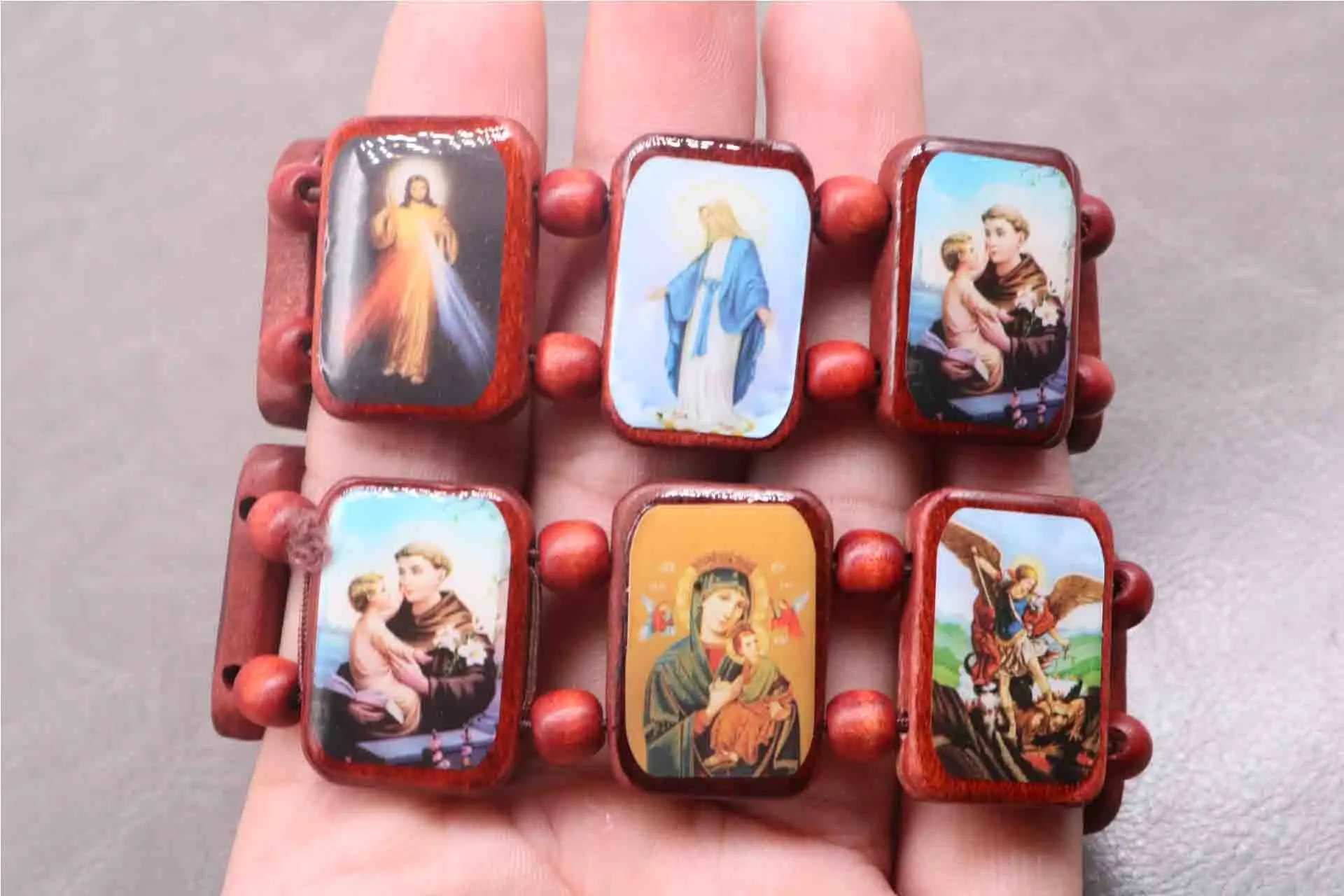 Большой деревянный панк браслет Saint Jesus Религиозный унисекс модные украшения