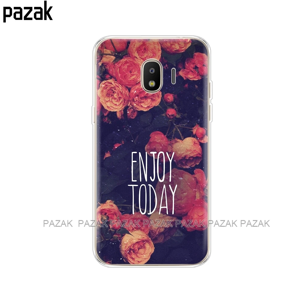 Силиконовый чехол для samsung Galaxy J4 чехол s Мягкий ТПУ задняя крышка Galaxy J4 EU J400F J400 телефон для samsung J4 чехол - Цвет: 34382