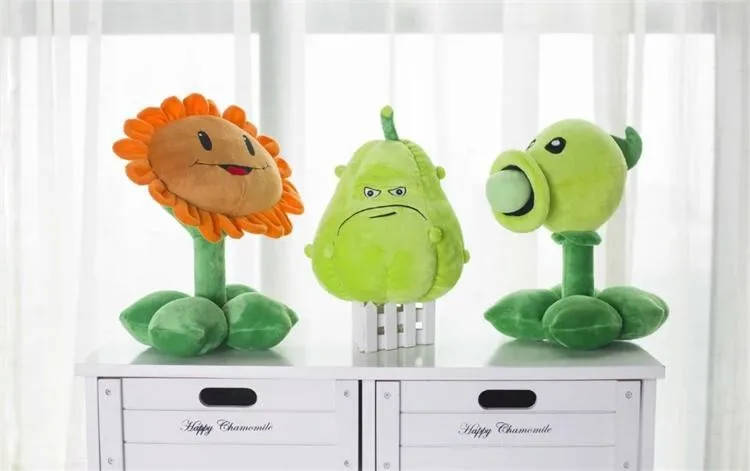30 см Растения против Зомби Плюшевые украшения игрушки chomper Новые Растения против зомби 2 фигурка горох Подсолнух Дыня плюшевая игрушка