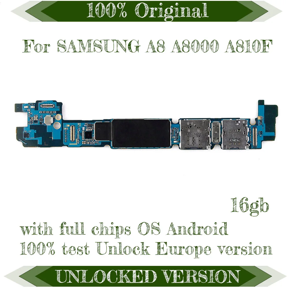 Материнская плата для samsung Galaxy A8 A8000 A810F разблокировка оригинальная материнская плата с чипами ОС Android логическая плата 16 Гб/32 ГБ
