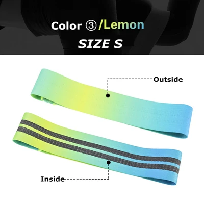 COLOR 3-S Эспандеры для йоги, анти-скольжение, расширенная Резиновая лента для упражнений, плетеная эластичная лента, Эспандер для подъема бедер - Цвет: COLOR 3-S