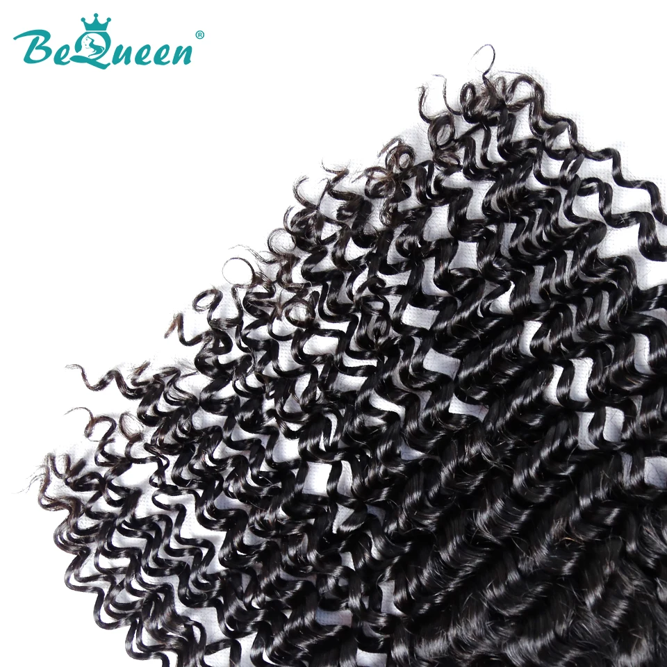 Bequeen прозрачное кружево глубокая волна перуанские натуральные волосы