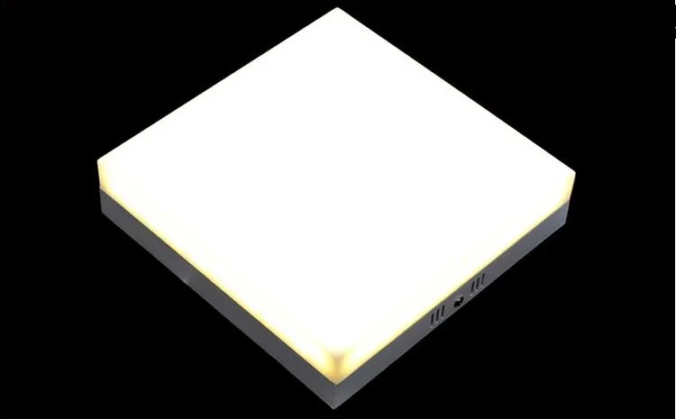 Panel de techo de luz LED montada en superficie de forma cuadrada, acrílico de manga larga, 6/12/18/24W, para dormitorio, cocina, comedor, iluminación