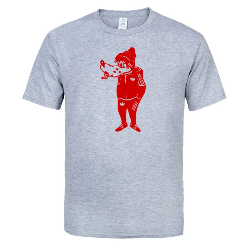 Летний костюм с волком Мужская футболка коротким рукавом хлопковая Повседневная