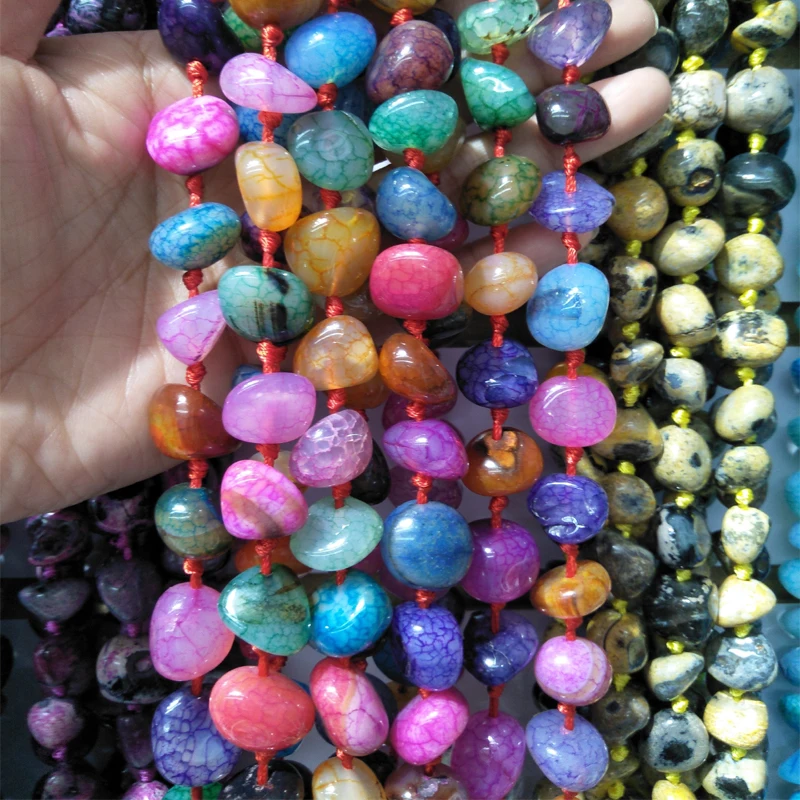 

48cm Natural Orange Agates Stone Beads 15-19mm Irregular Shape Loose Stone Bead For DIY Jewelry Making Accessories Wholesale