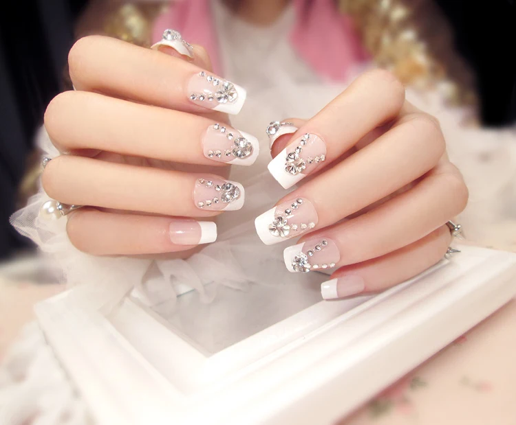 Накладные ногти для невест 24 шт. (не содержит клея)|glue fabric|product attachmentglue teflon |