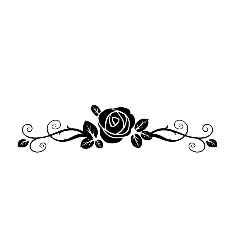 Decor Flower Vinyl Wall Stickers Fashion Living Room Decoration PVC Waterproof Romantic Black Rose DIY Home Mural SA118 | Дом и сад