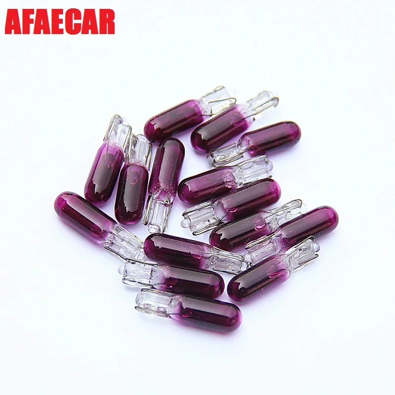 

10 шт., автомобисветильник галогенные лампы 286 T5, панель, 12 В, Вт, W1.2W, прозрачные красные, синие, желтые, стеклянные приборные светильник пы