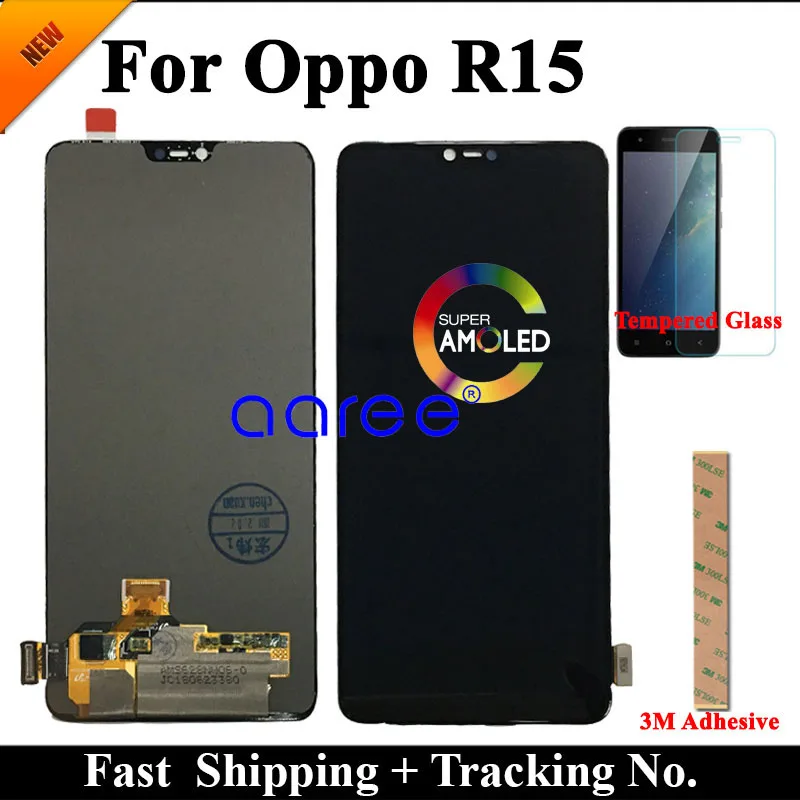Супер AMOLED ЖК-экран для Oppo R15 ЖК-экран для Oppo R15 дисплей ЖК-экран сенсорный дигитайзер сборка