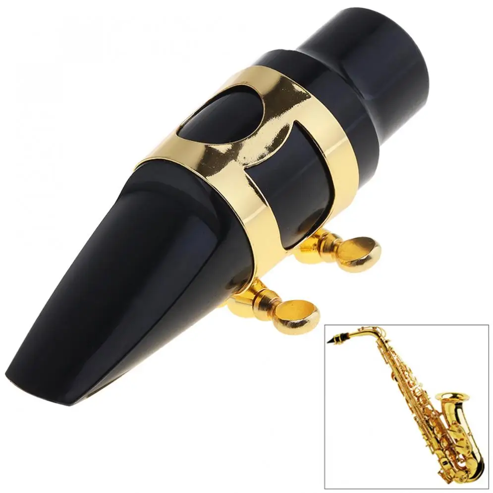 Черный и золотой альт-саксофон мундштук с мундштуком колпачок зажим Рид | Спорт