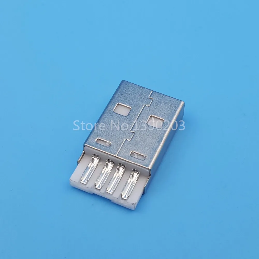100 шт. 4 контактный разъем USB Type A папа|4pin wire|solder wire connectorconnector diy |