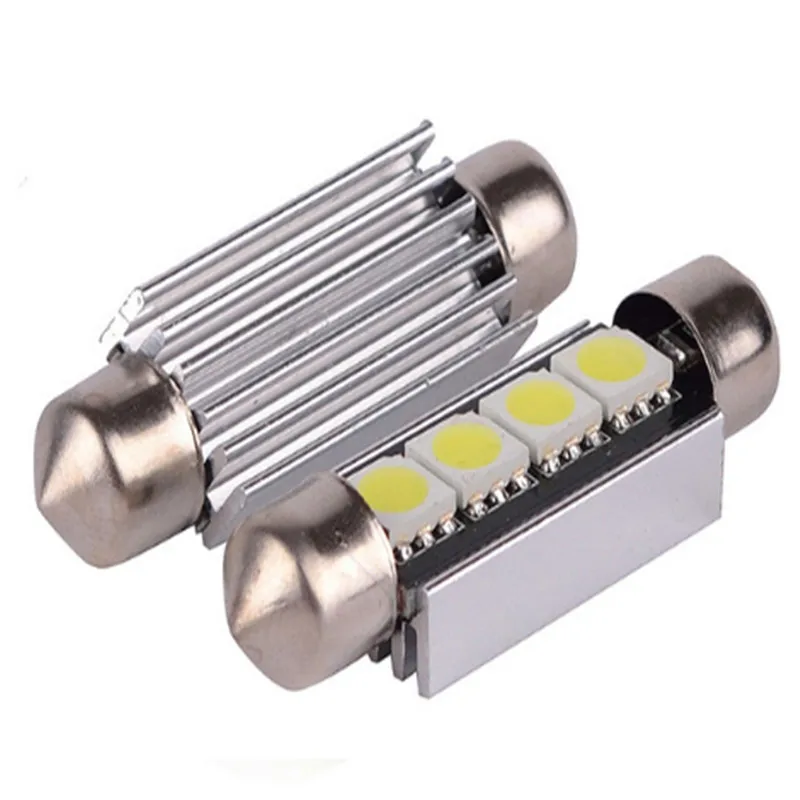 10 шт. 5050 SMD светодиодный Белый лампы типа фестон 31 мм 36 мм/39 мм/41 CANBUS Error Free C5W двери