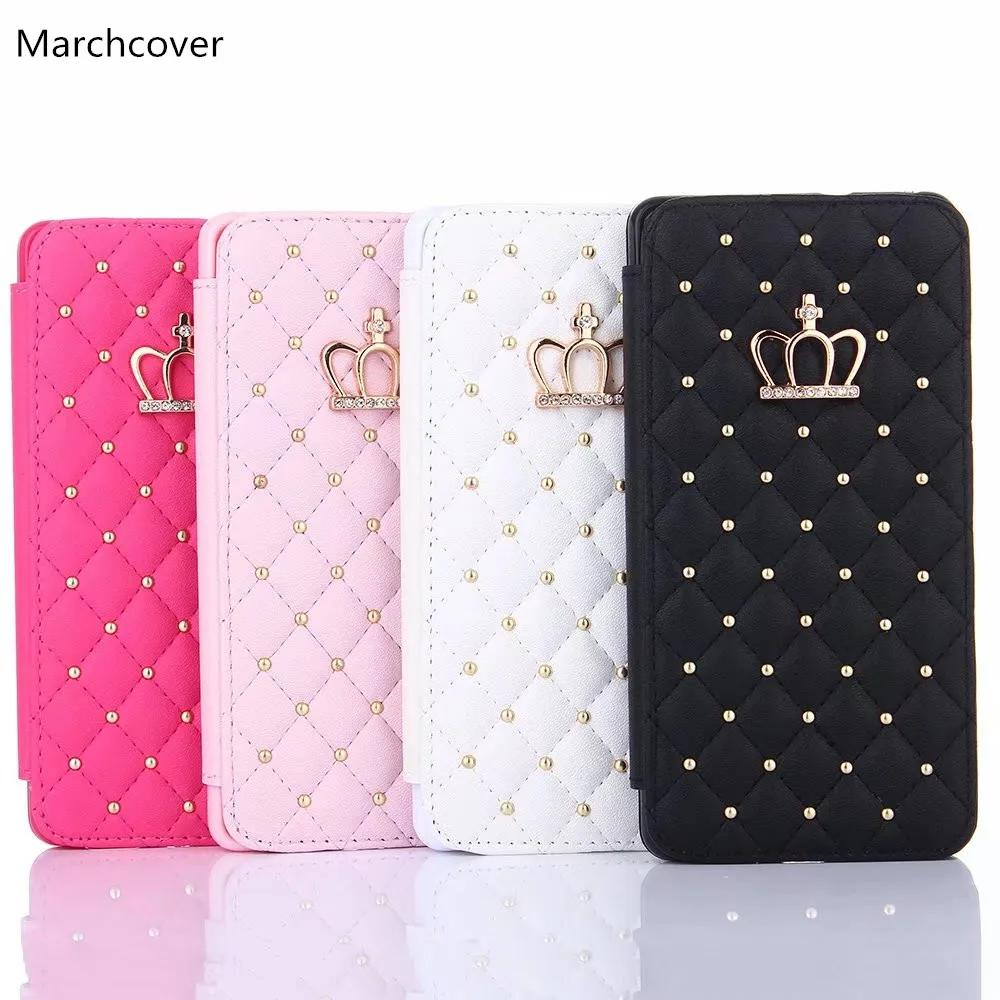 Marchcover для huawei P20 Pro P10 P9 P8 Lite 2017 Nova блестящая диадема алмазный кошелек кожаный чехол