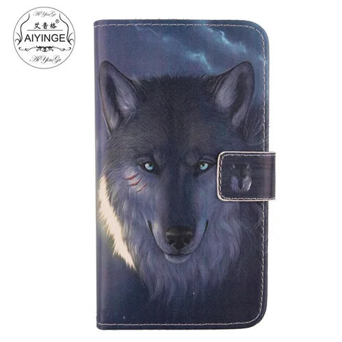 Wolf Для Unimax UMX U683CL чехол 5 дюймов Роскошный кожаный флип-бумажник чехол для мобильного телефона чехол для Unimax UMX U683CL Funda - Цвет: Wolf