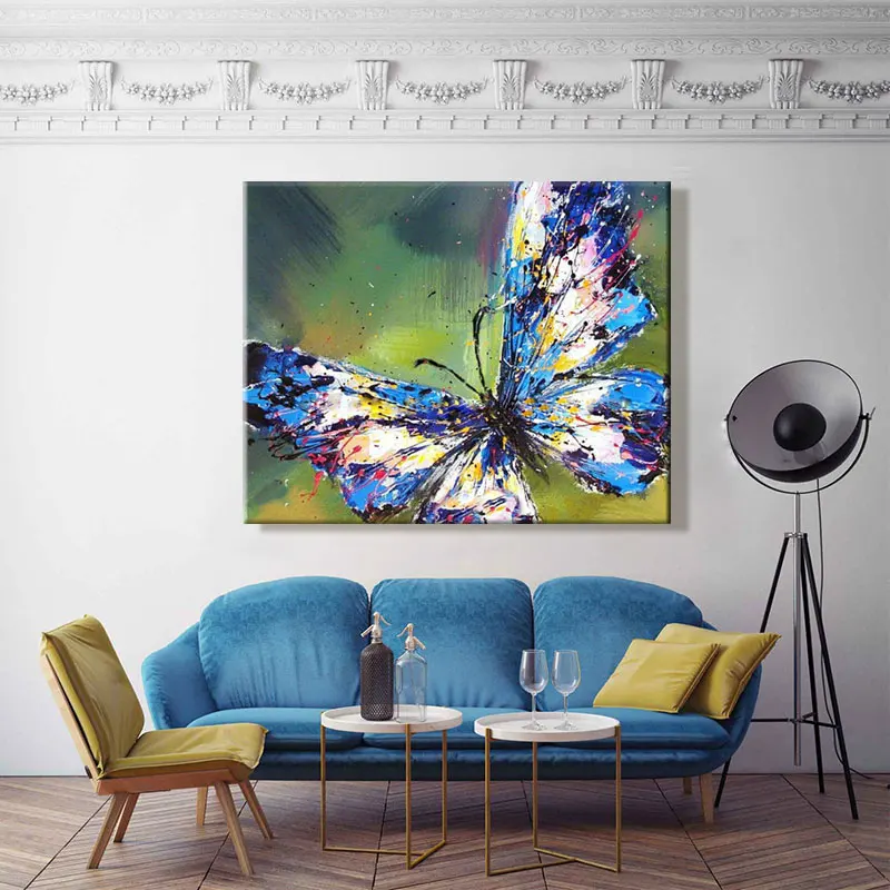 paint by numbes art painting numbers Artwork Parrot Butterfly fish Picture hanging in bedroom Handmade Be riotous with colour | Дом и сад