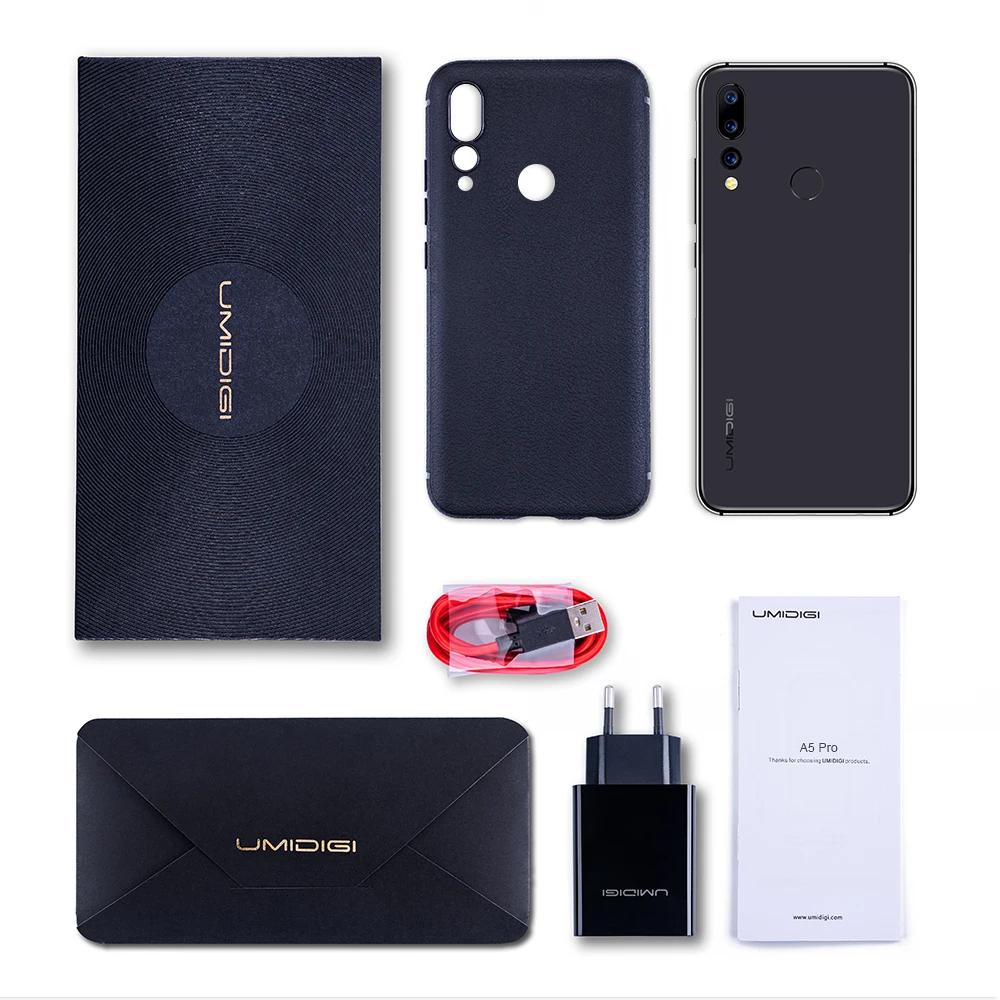 Мобильный телефон UMIDIGI A5 PRO Android 9 0 16 МП тройная камера четыре ядра 6 3 дюйма FHD +