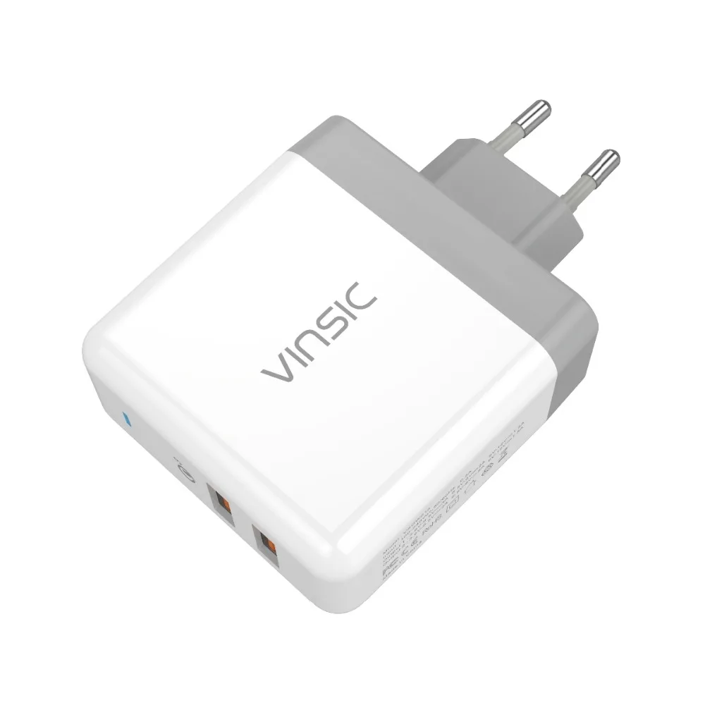 Vinsic 36 Вт Быстрая зарядка 3,0 двойной USB QC3.0 настенное зарядное устройство для путешествий для iPhone iPad samsung Galaxy S7/S6/Edge Mi5 huawei htc