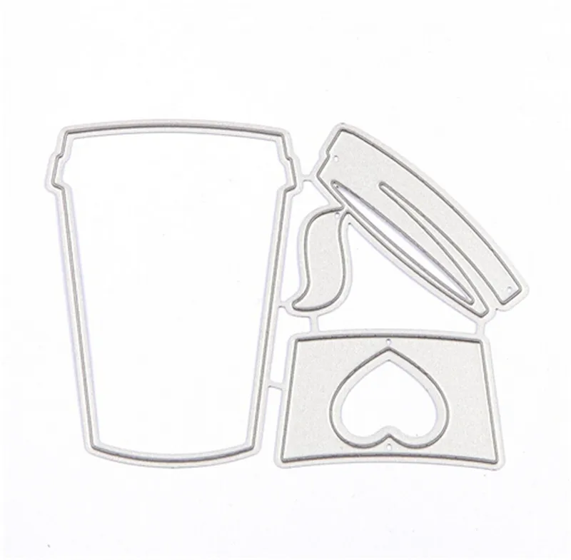 Новый углеродистой стали чашка Креативный дизайн металлический Трафаретный