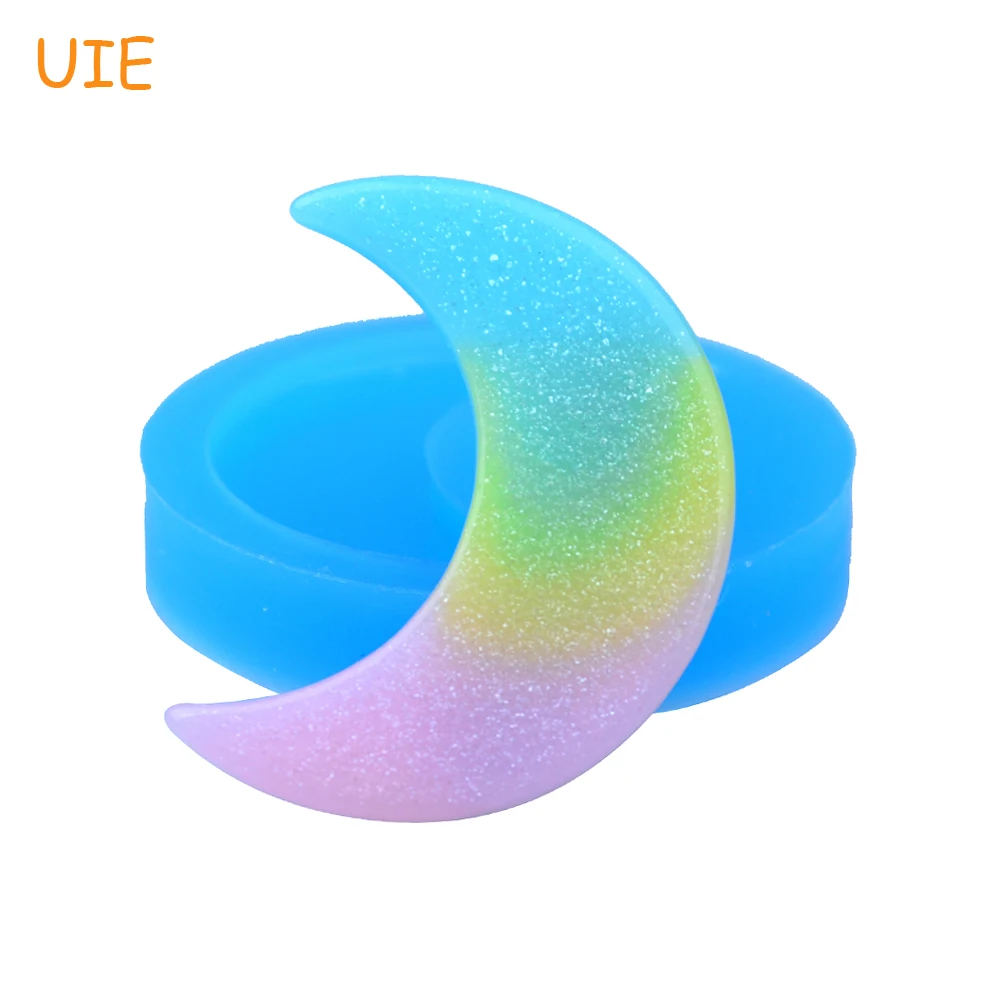 PYL596U 43.5mm Big Crescent Moon Silicone Mold - Luna Cake Decoration Craft Fondant Resin Gum Paste Jewelry Food Safe | Дом и сад