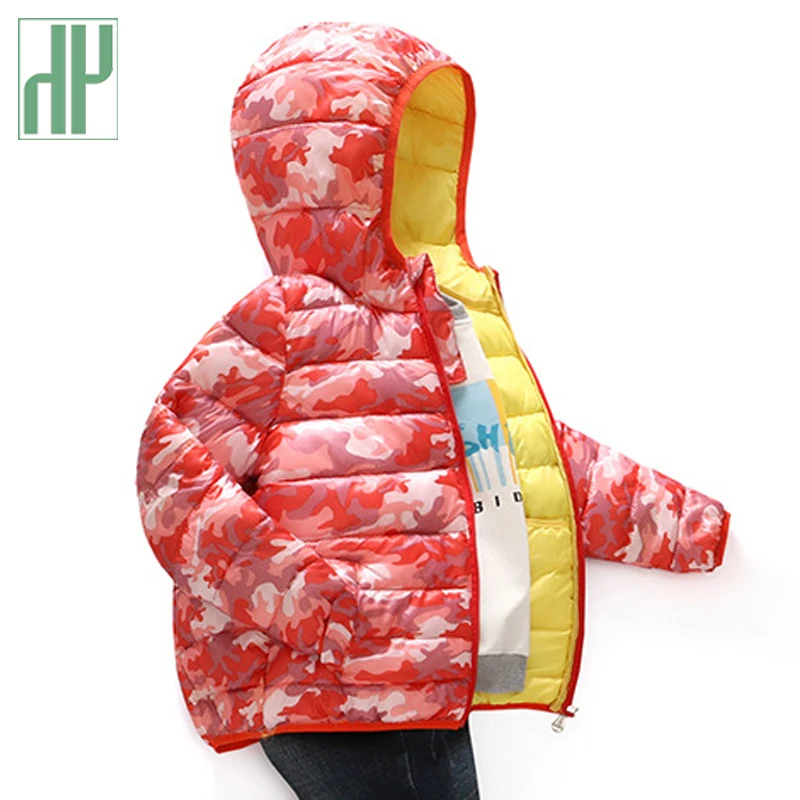 HH kids/хлопковая куртка пуховик пальто с капюшоном Верхняя одежда камуфляжным