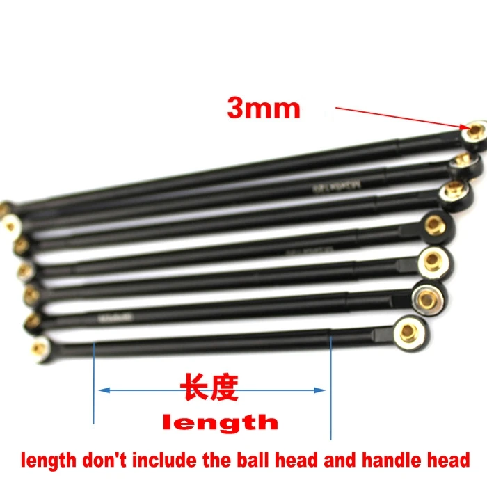 Металлические тяговые тяги 2 шт./лот шестигранные шаровые с шайбой D6XM3XL80mm ~ 130mm для