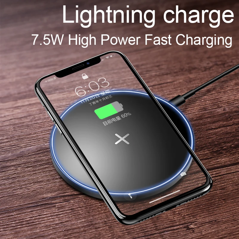 Biaze Qi Беспроводной Зарядное устройство для iphone XS MAX XR 8 Plus Мода зарядная