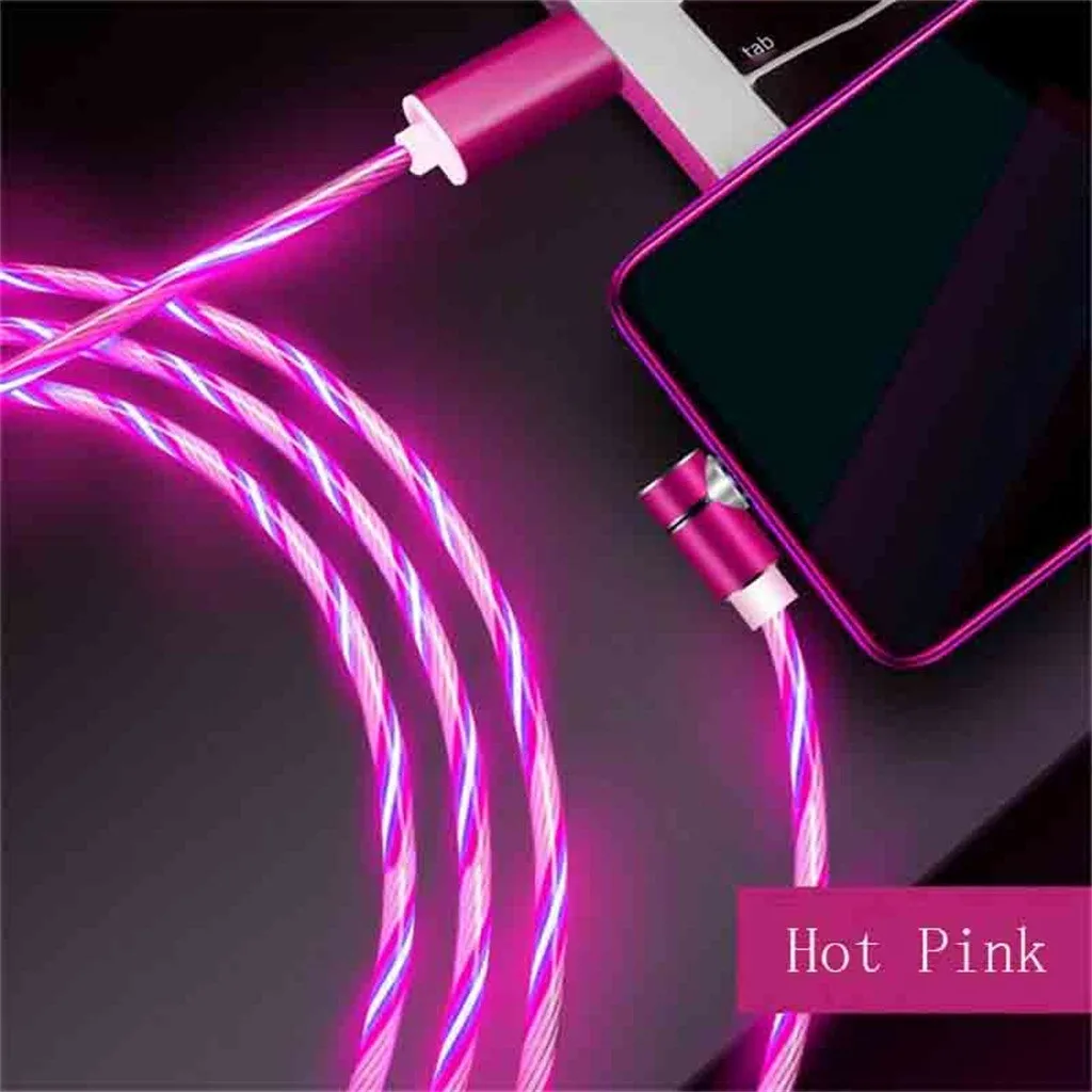 Кабель для зарядки EPULA цветной светодиодный источник света на 90 градусов USB Type C