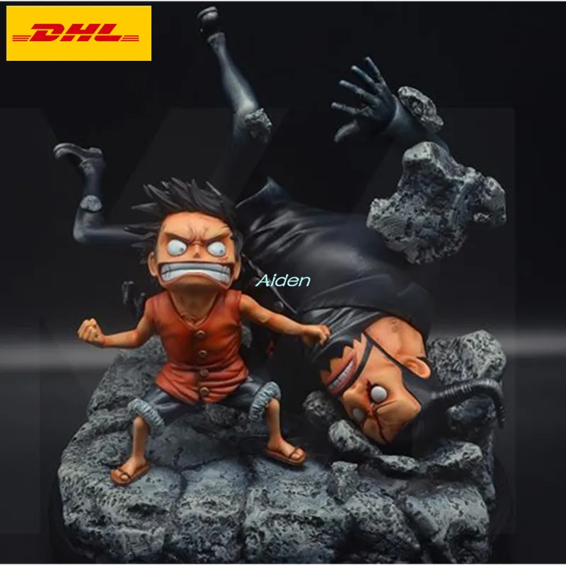 10-дюймовая цельная статуя соломенной шляпы Пираты бюст драка Луффи Blueno