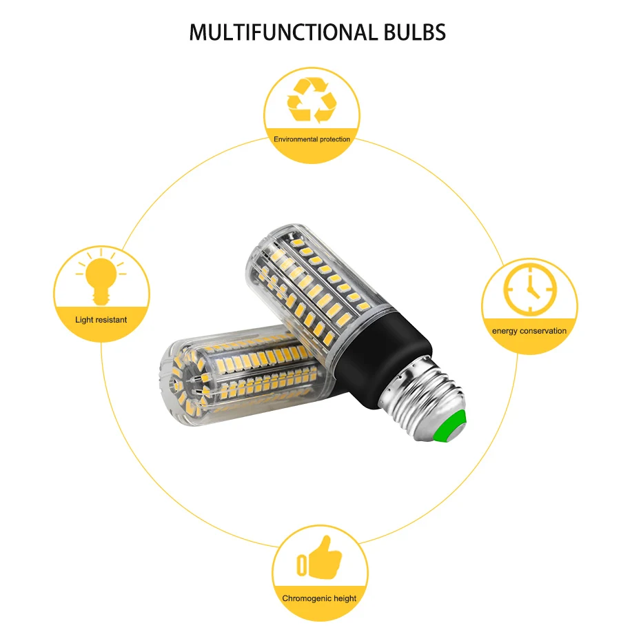 E27 220 В светодиодный ная лампа 5736 SMD СВЕТОДИОДНЫЙ лампочка E14 110 лампочсветильник
