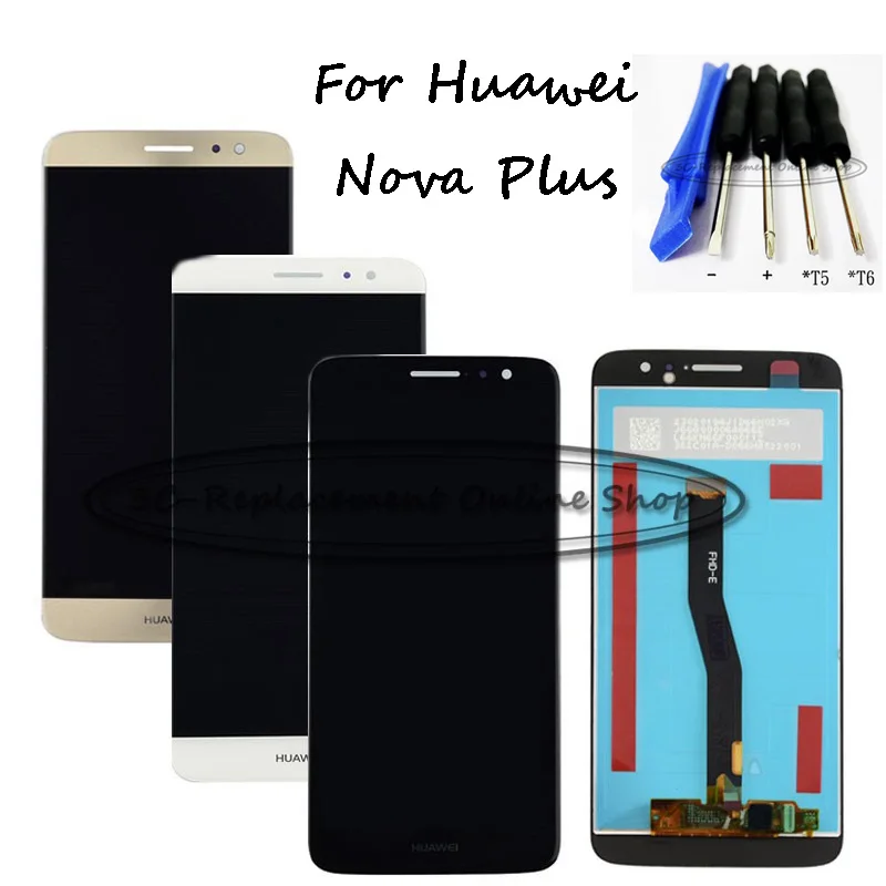 Черный/белый/золотой для Huawei Nova Plus MLA-L11 MLA-L02 MLA-L12 ЖК-дисплей + сенсорный экран
